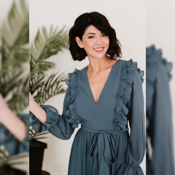 Happy in the Hamptons Ruffled Maxi Dress - Picture 3 of 8